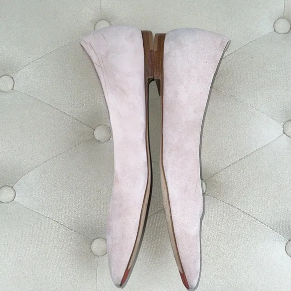 Mavette Handcrafted In Italy pale Pink Suede Flats
