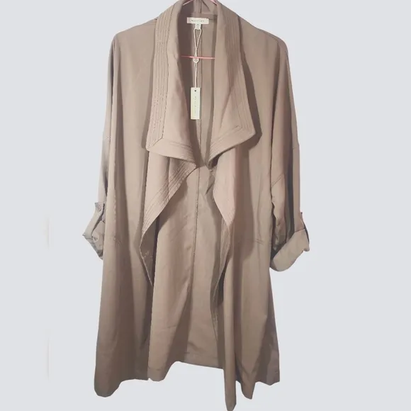 Max Studio Women's Twill Long Jacket. XL