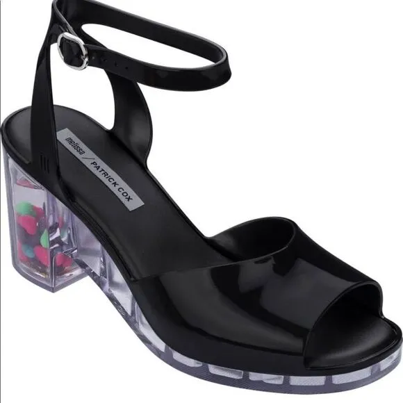 Melissa x Patrick Cox Heart Heel Platform Jelly Sandal