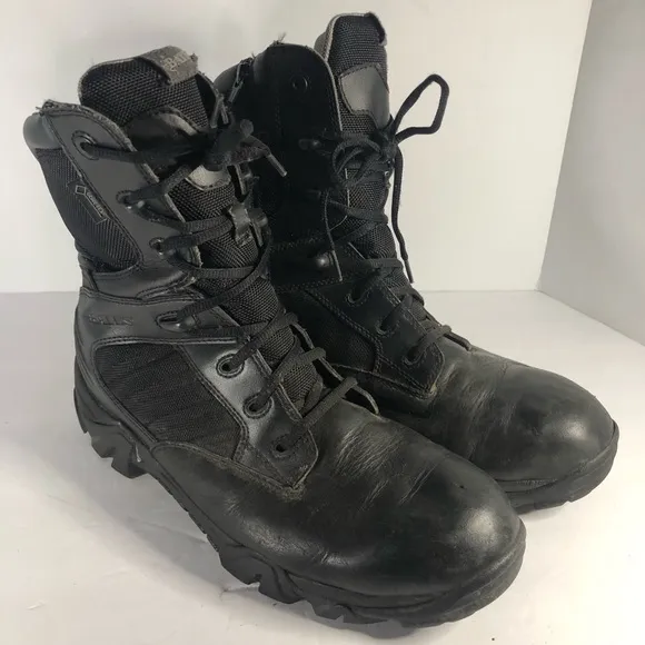 MEN'S BATES 8&quot; Tactical SIDE ZIP GORE-TEX WATERPROOF BOOTS BLACK US 10.5