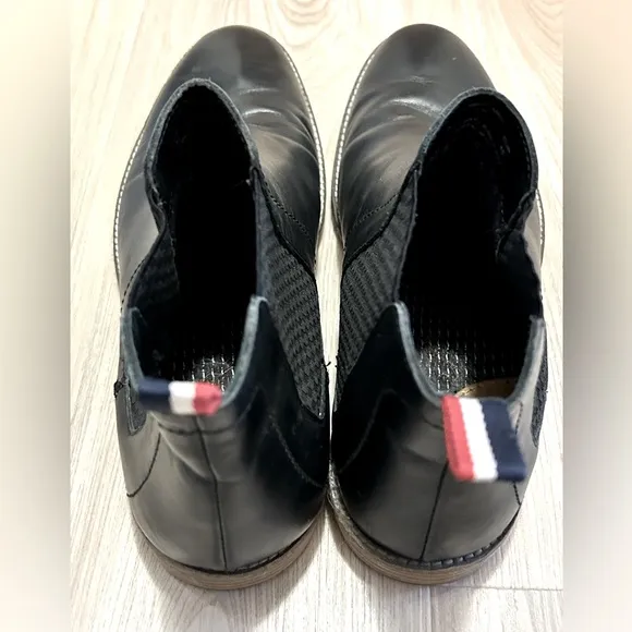 Men’s Ben Sherman Black Leather Chelsea Boots-Size 12