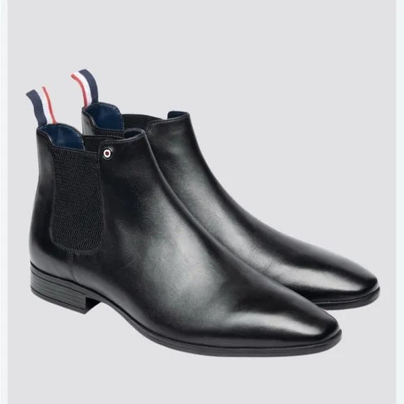 Men’s Ben Sherman Black Leather Chelsea Boots-Size 12