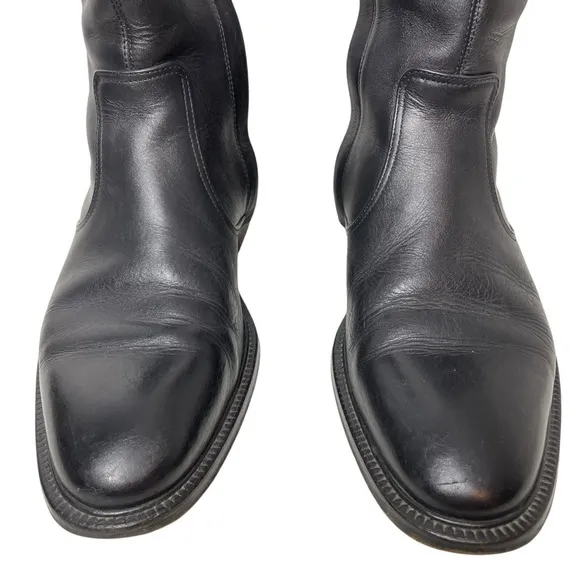Men's Black Leather Side Zipper Ankle Authentic Gucci Boots - US Size 10.5 Wide