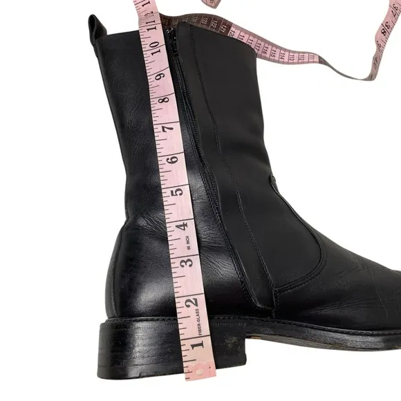 Men's Black Leather Side Zipper Ankle Authentic Gucci Boots - US Size 10.5 Wide