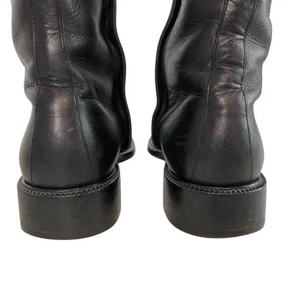 Men's Black Leather Side Zipper Ankle Authentic Gucci Boots - US Size 10.5 Wide