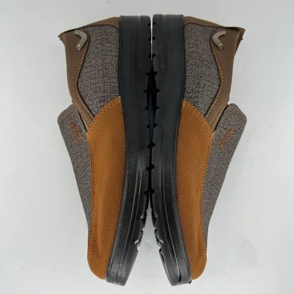 Mens Brown and Gray Breathable Casual Soft Soled Slip On Size 7.5 Loafers