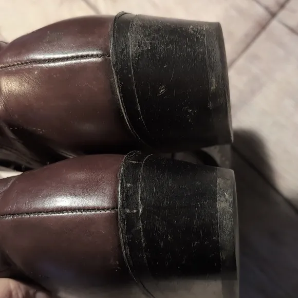 Men's Brown Leather Long Haul side zip ankle cowboy boots size 8