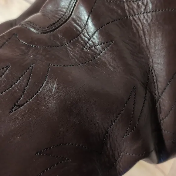 Men's Brown Leather Long Haul side zip ankle cowboy boots size 8