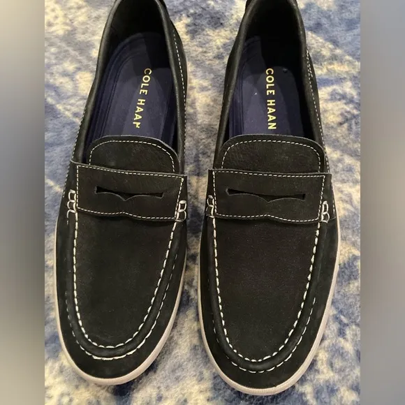 Mens Cole Haan Nantucket Black Canvas Casual Comfort Penny Loafers Size‎ 10.5 M