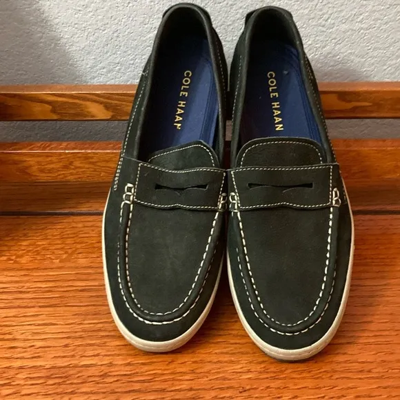 Mens Cole Haan Nantucket Black Canvas Casual Comfort Penny Loafers Size‎ 10.5 M