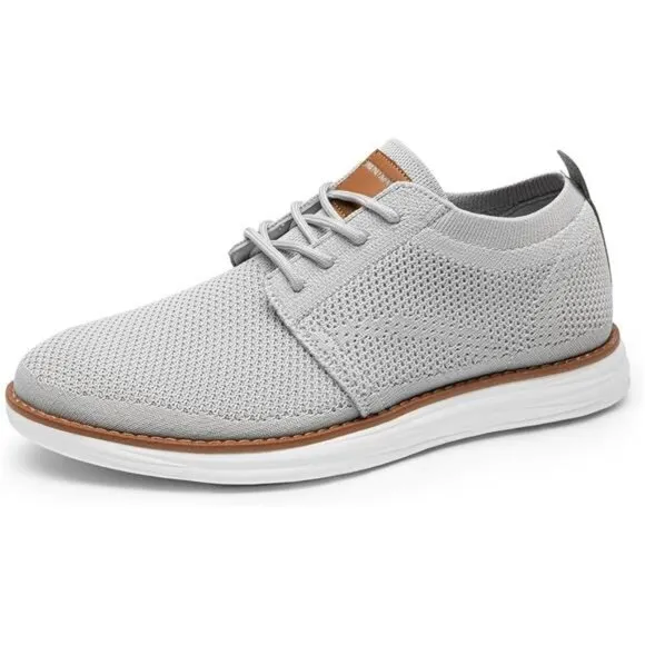 Men's Lightweight Knit Mesh Sneakers Breathable Lace-Up Casual Walking S…