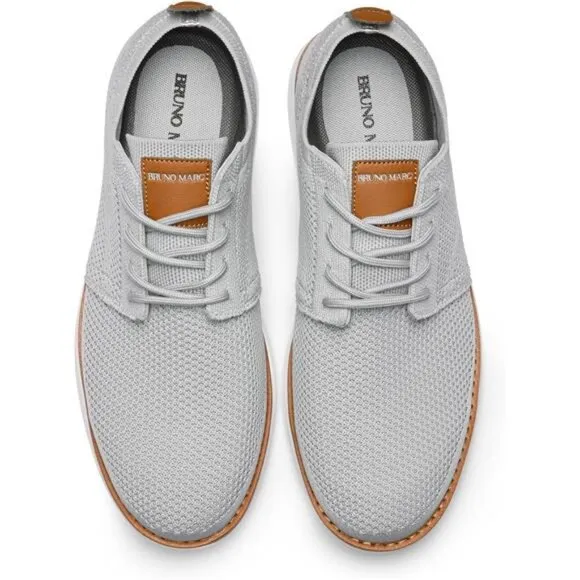 Men's Lightweight Knit Mesh Sneakers Breathable Lace-Up Casual Walking S…
