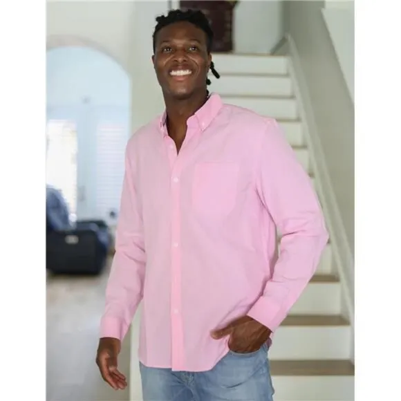 Mens Long Sleeve Button Down Shirt Casual Untucked Shirts for Men