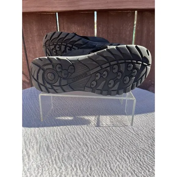 Men's Merrell Black Sandspur 2 Leather Upper Slides Size 7