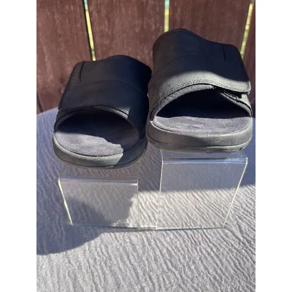 Men's Merrell Black Sandspur 2 Leather Upper Slides Size 7