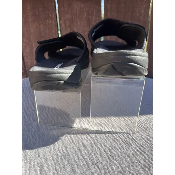 Men's Merrell Black Sandspur 2 Leather Upper Slides Size 7