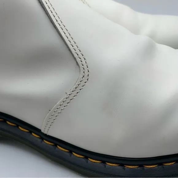 Mens SZ 10 | Women’s 11 Dr Martens 2976 White Smooth Leather Chelsea Boots 1997