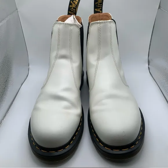 Mens SZ 10 | Women’s 11 Dr Martens 2976 White Smooth Leather Chelsea Boots 1997