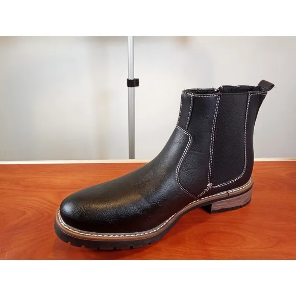 Men's‎ Vance Co. Black Pratt Chelsea Boot Size 9