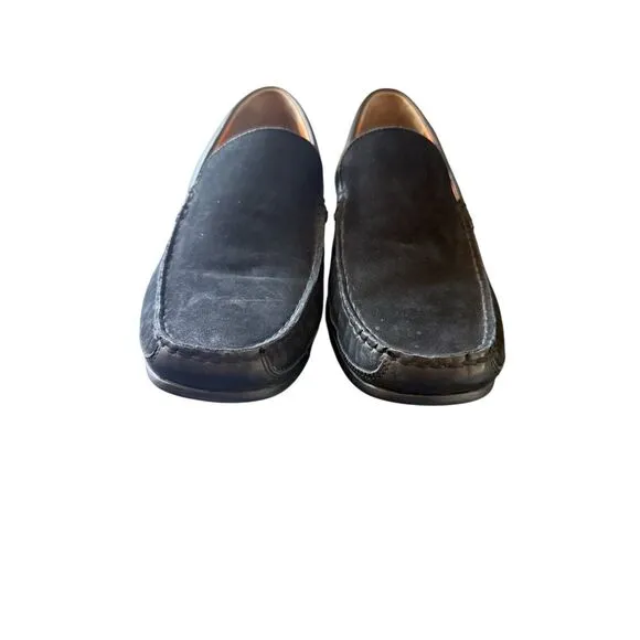 Mephisto Baduard Mens Black Cool Air Nubuck Leather Slip On Loafers Size 10