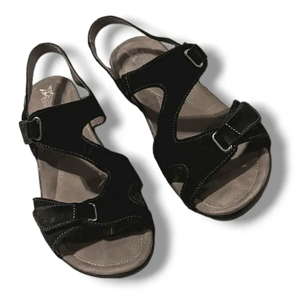 Mephisto Paska black leather luxury sandals 11