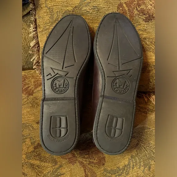 Mephisto penny boat loafers leather wine color retails $375 size 10