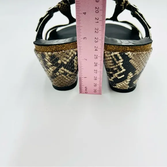 Mephisto shoes Nazili wedge sandals snakeskin pattern leather women size EU 39
