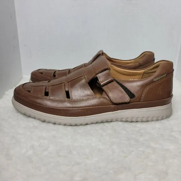 Mephisto Tarek Hazelnut Men's Size Fisherman Leather Brown Sandals