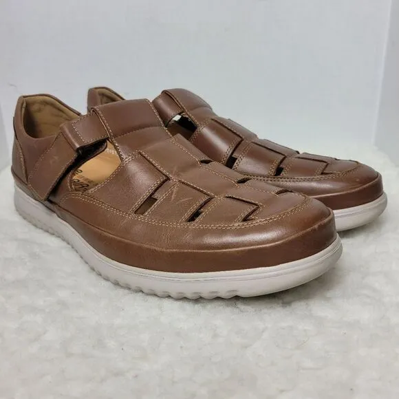 Mephisto Tarek Hazelnut Men's Size Fisherman Leather Brown Sandals