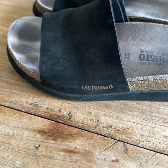 Mephisto Womens 39 Hanik Slide Sandals blackSize 37