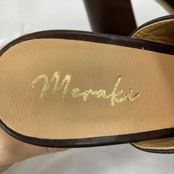 Meraki Sandals Womens Sz 6 Brown Chunky Platform Heel NEW Open Toe Horsebit