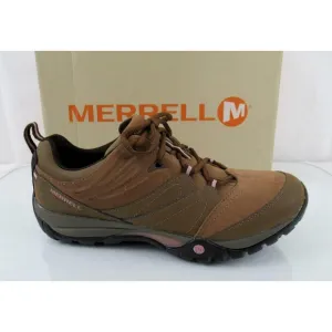 Merrell AZURA JAUNT Hiking Lace Up Sneaker Otter Brown Leather Size 9.5