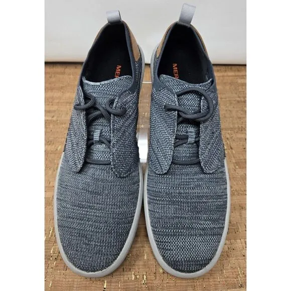 Merrell Gridway Moccasin Shoes‎ Mens 11.5 Knitted Lace Up Gray Vibram Sneakers