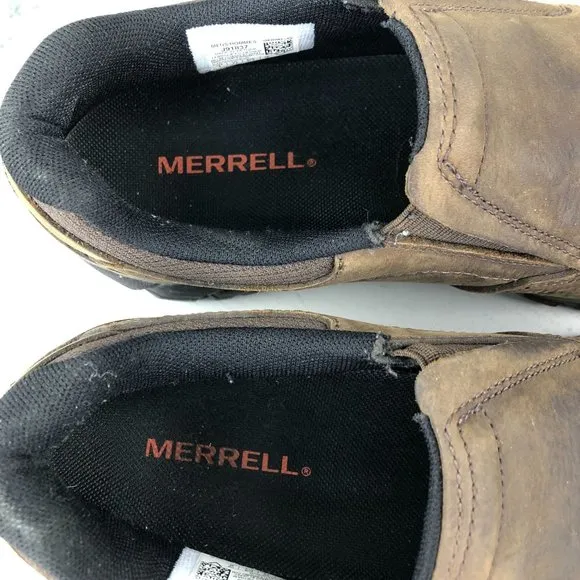 Merrell Men's Size 8 Moab Adventure Moc Brown Leather Outdoor Shoes J91837