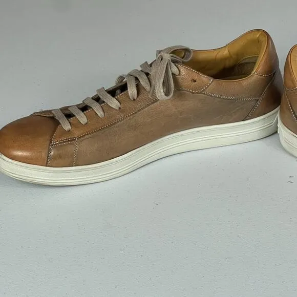 M.Gemi Italian Sneakers Brown Leather Low Top Men's Size 44 11