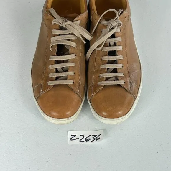 M.Gemi Italian Sneakers Brown Leather Low Top Men's Size 44 11