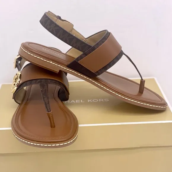 Michael Kors Carmen Thong Sandals Brown