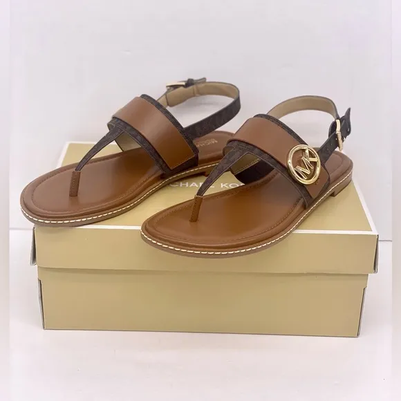 Michael Kors Carmen Thong Sandals Brown