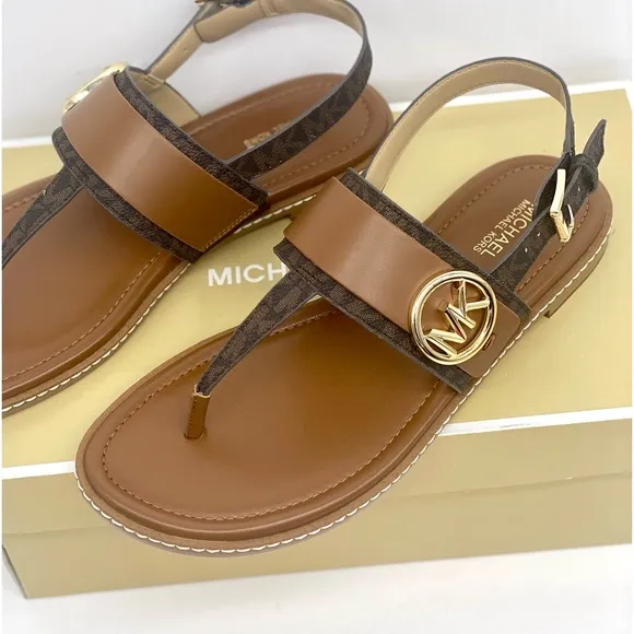 Michael Kors Carmen Thong Sandals Brown