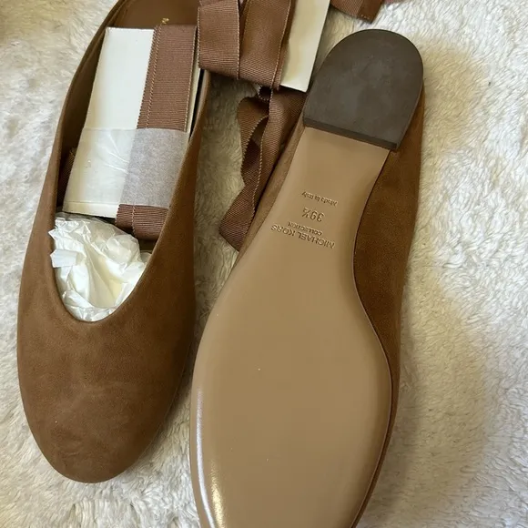 Michael Kors Collection Maren lace up Suede flats