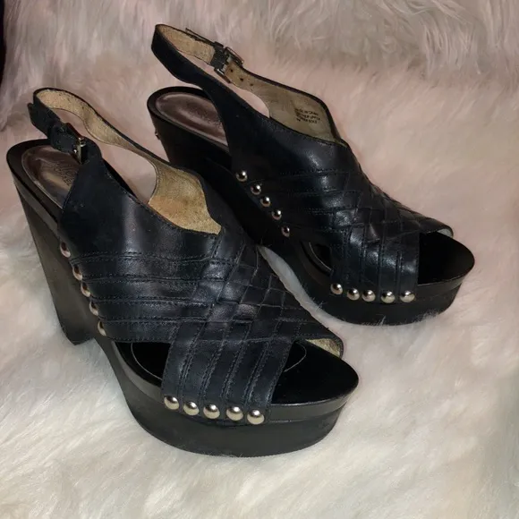 Michael Kors Leather Wedge Sandals NWOT