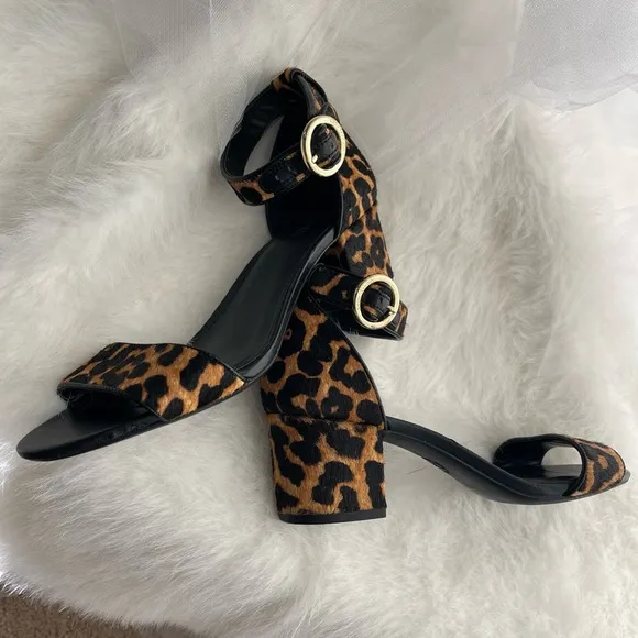 Michael Kors Lena Leopard chunky heeled Sandals