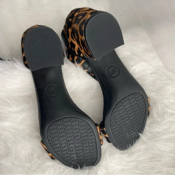 Michael Kors Lena Leopard chunky heeled Sandals