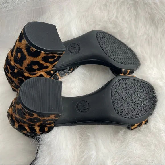 Michael Kors Lena Leopard chunky heeled Sandals