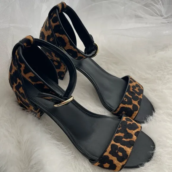 Michael Kors Lena Leopard chunky heeled Sandals