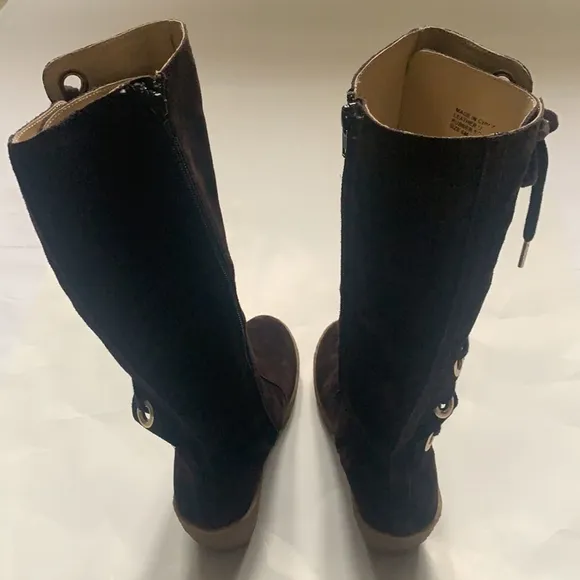 MICHAEL Kors Side Lace Up Detail Leather Boots