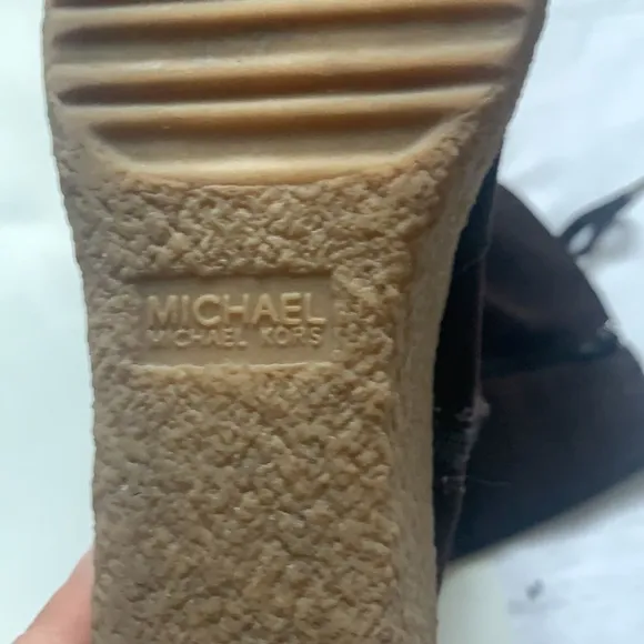 MICHAEL Kors Side Lace Up Detail Leather Boots