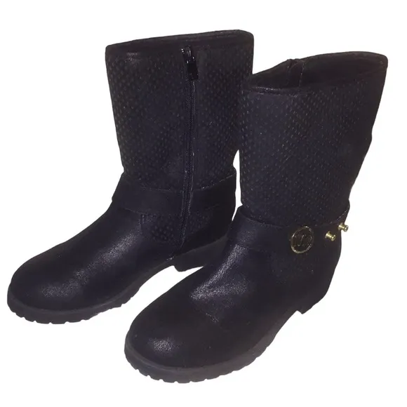 MICHAEL MICHAEL KORS Black &quot;Dahlia&quot; Net Boots Girl’s
