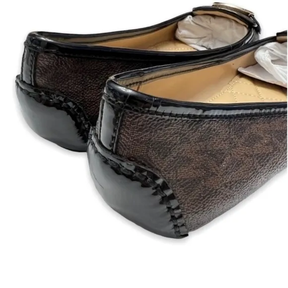 Michael Michael Kors Loafers Signature Lillie Logo Moccasin Flat Brown S…