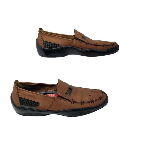Michael Toschi Mens Mach 8284 Leather Driving Loafers Brown Sz 9 CarbonLite